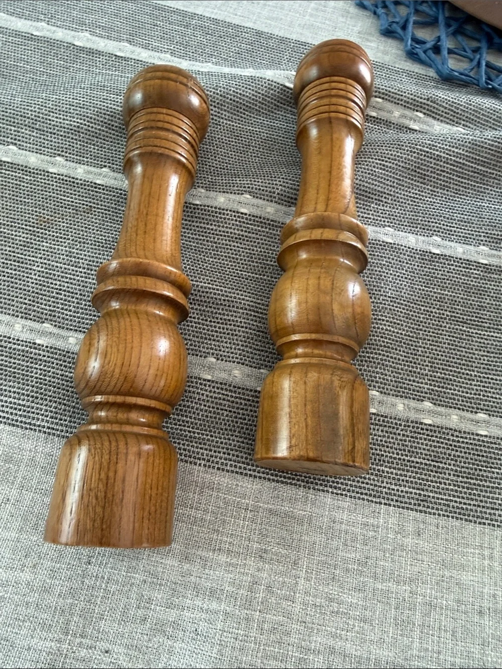 Vintage 10” Wooden Salt & Pepper Shaker Set – Made in Japan Mid Century Decor